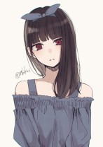 Pretty anime brunette